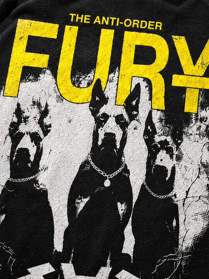 Leotude Men's "Fury" Printed Oversized T-Shirt — Black Streetwear Tee