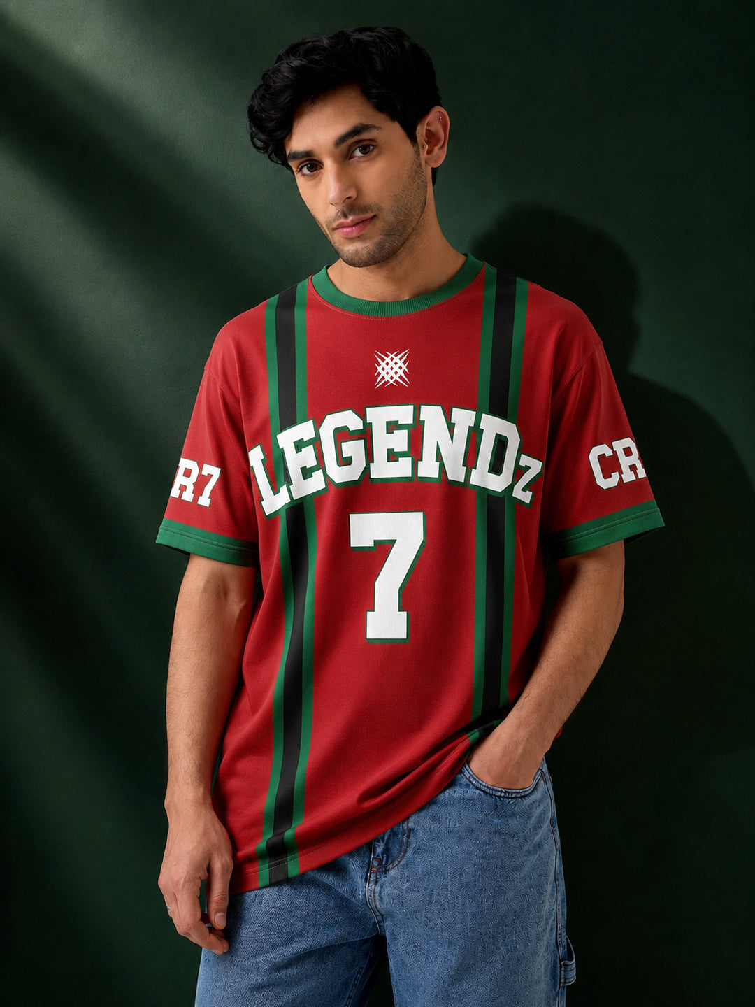 Leotude Men's Red Legendz Printed T-Shirt