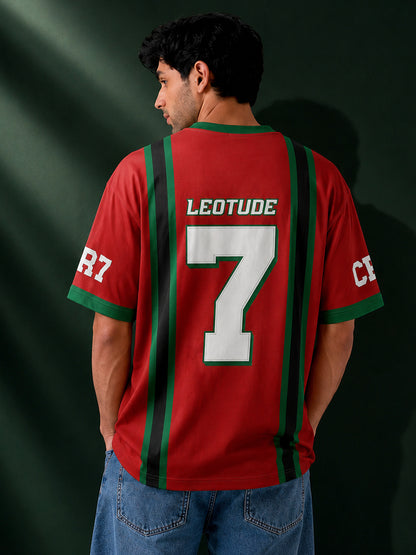 Leotude Men's Red Legendz Printed T-Shirt