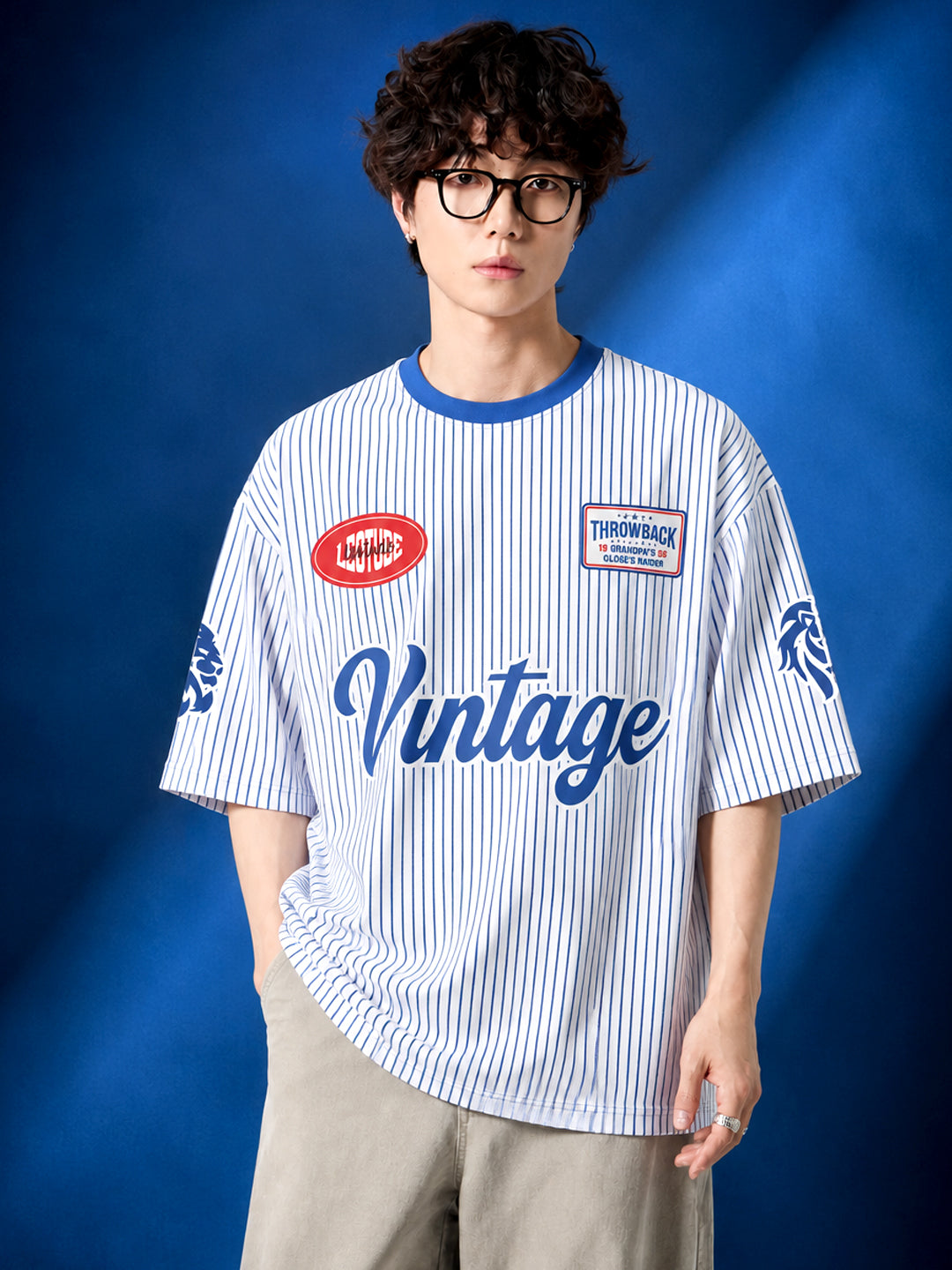 Leotude Men's White Vintage Printed T-Shirt