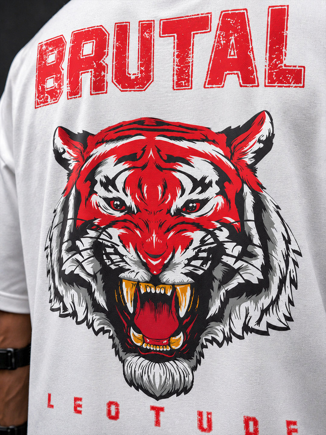 Leotude Men's White Brutal Premium T-Shirt