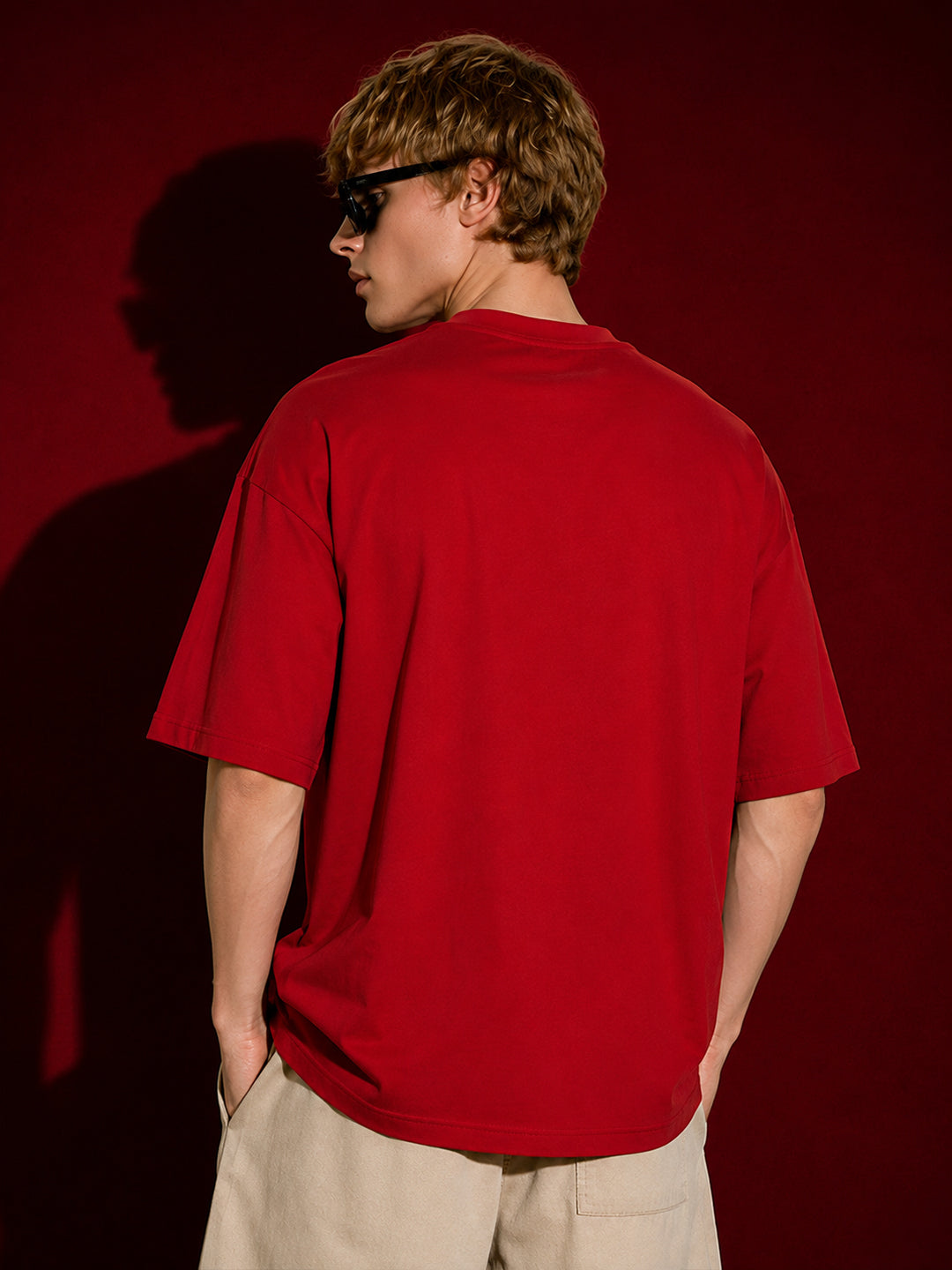 Leotude Men "Streets" Red Oversized T-Shirt