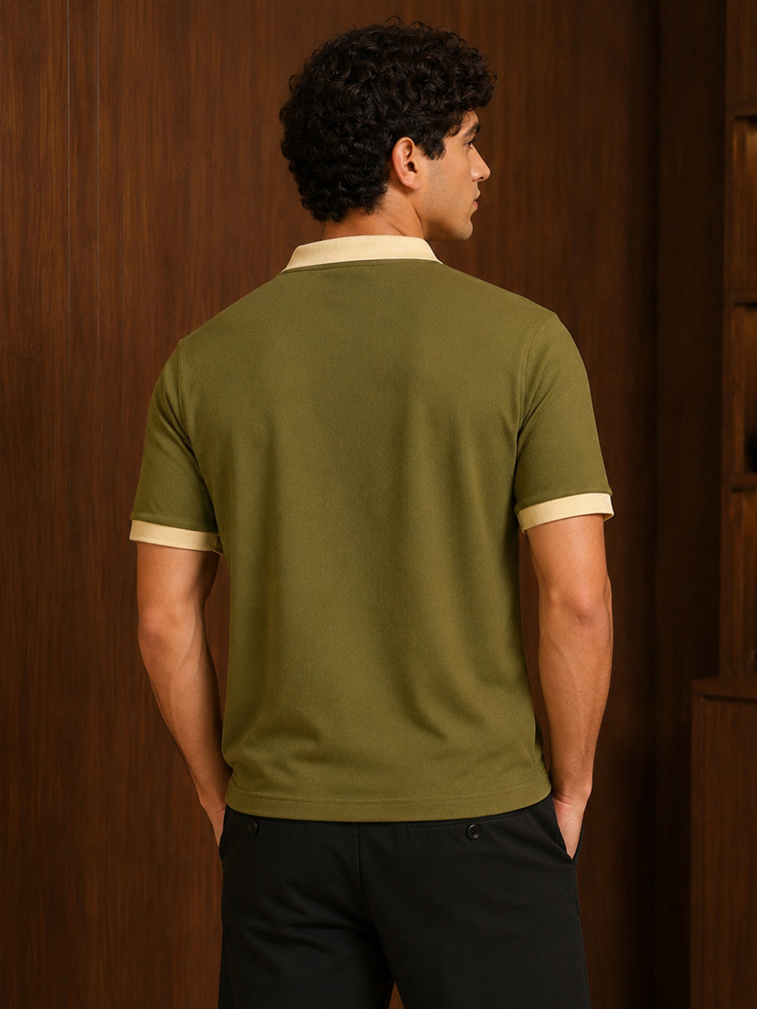 Leotude Men's Olive Green Claw Polo T-Shirt