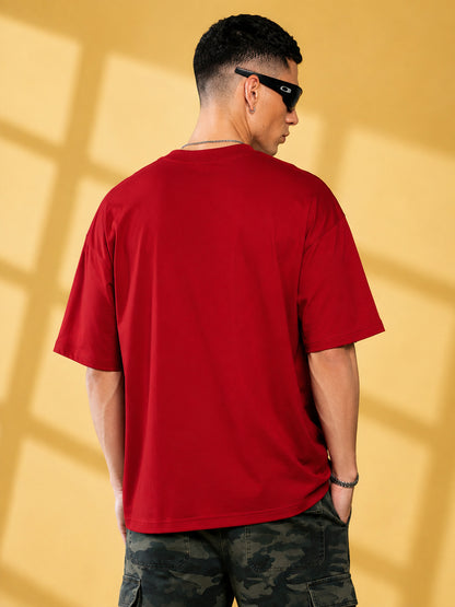 Leotude Men "Made" Red Oversized T-Shirt