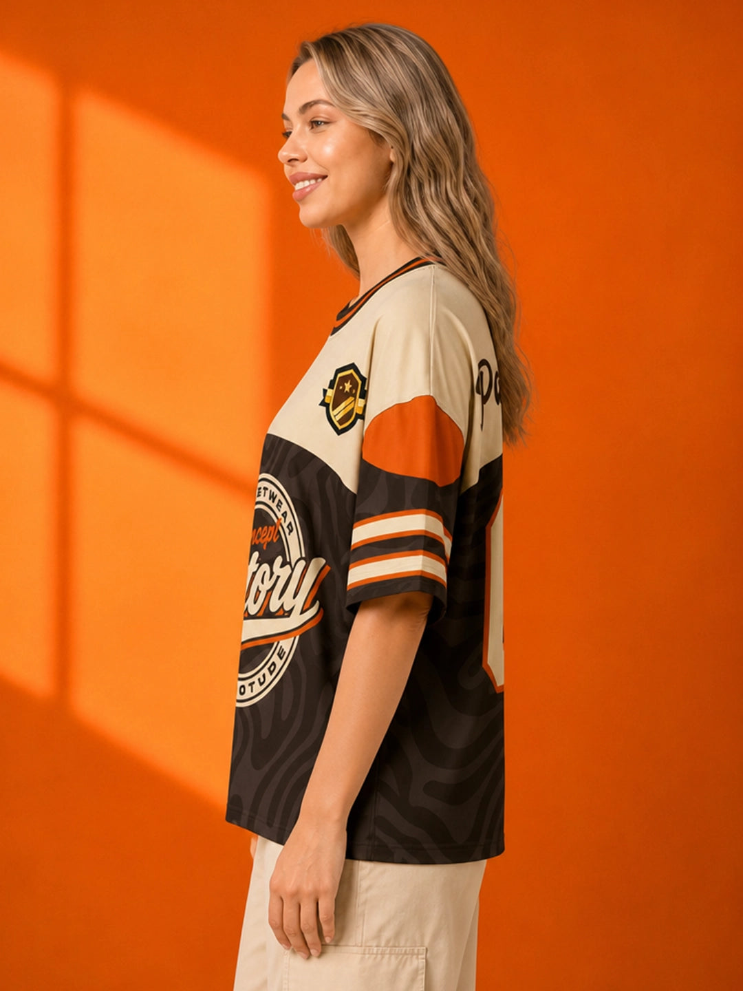Leotude Women's Brown Victory Printed T-Shirt