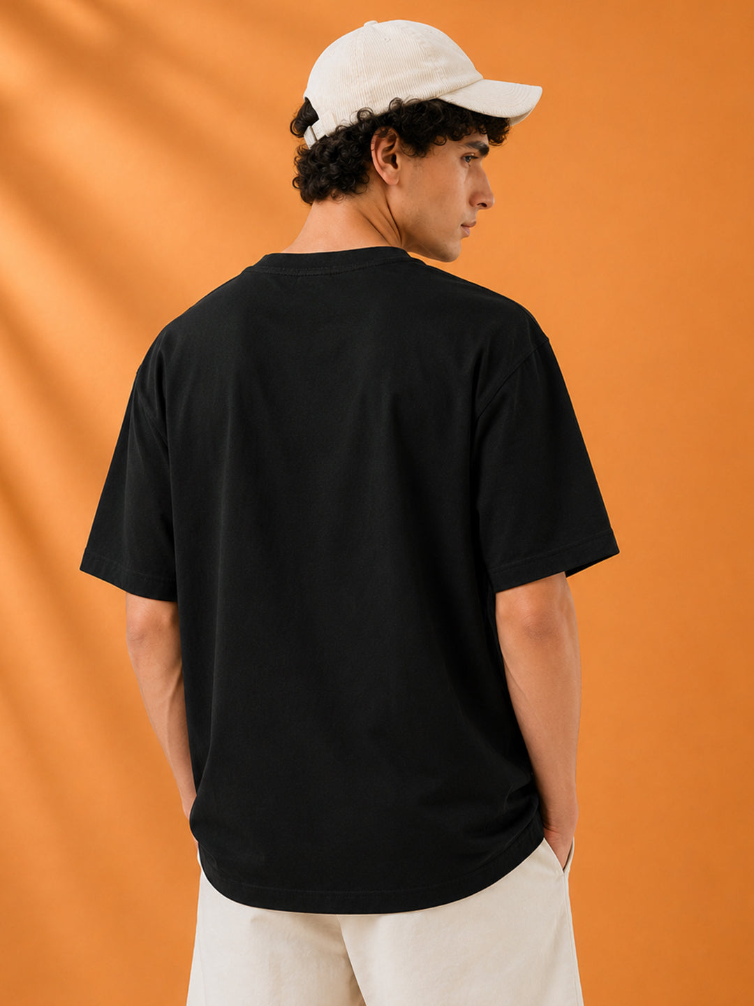 Leotude Black 08 Printed Oversized Tshirt for Men
