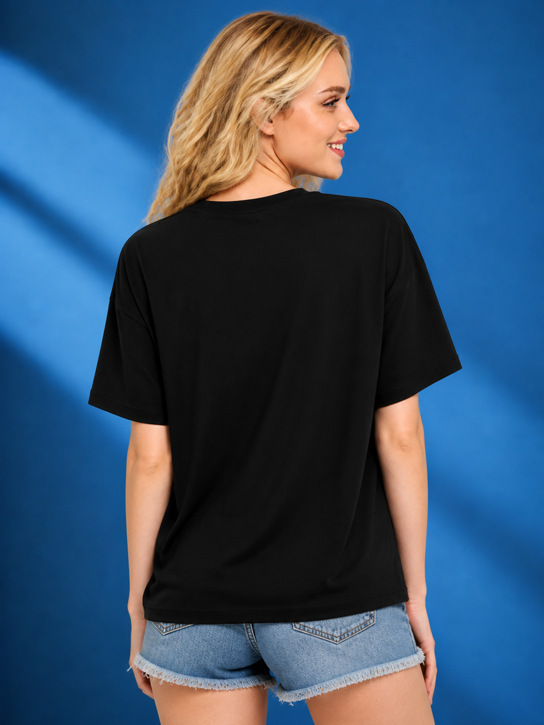 Leotude Black Champion 87 Printed Oversized Tshirt for Women