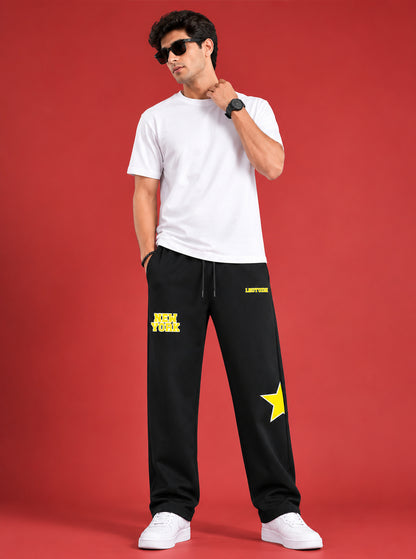 Leotude Men's Black Midtown Premium Trackpants
