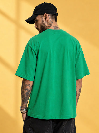 Leotude Men "Death" Green Oversized T-Shirt