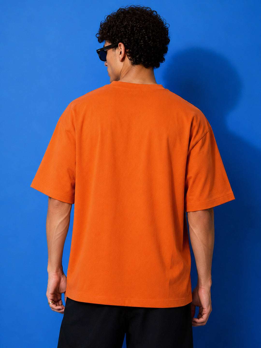Leotude Men "San Francisco Baseball Club" Orange Oversized T-Shirt