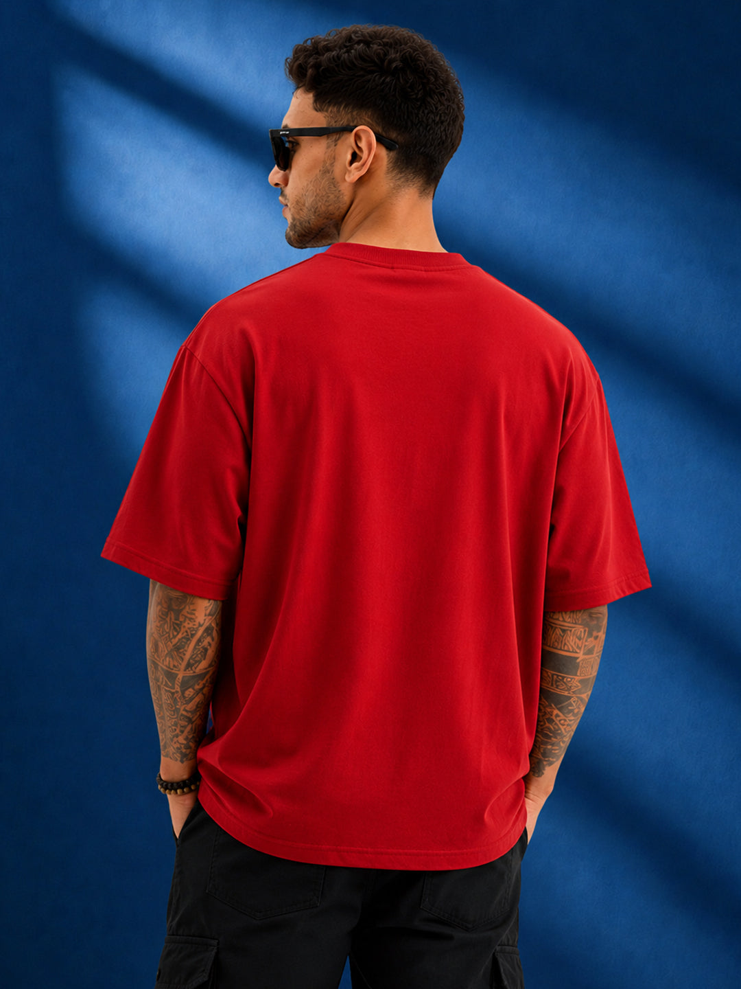 Leotude Men "Los Angeles" Red Oversized T-Shirt