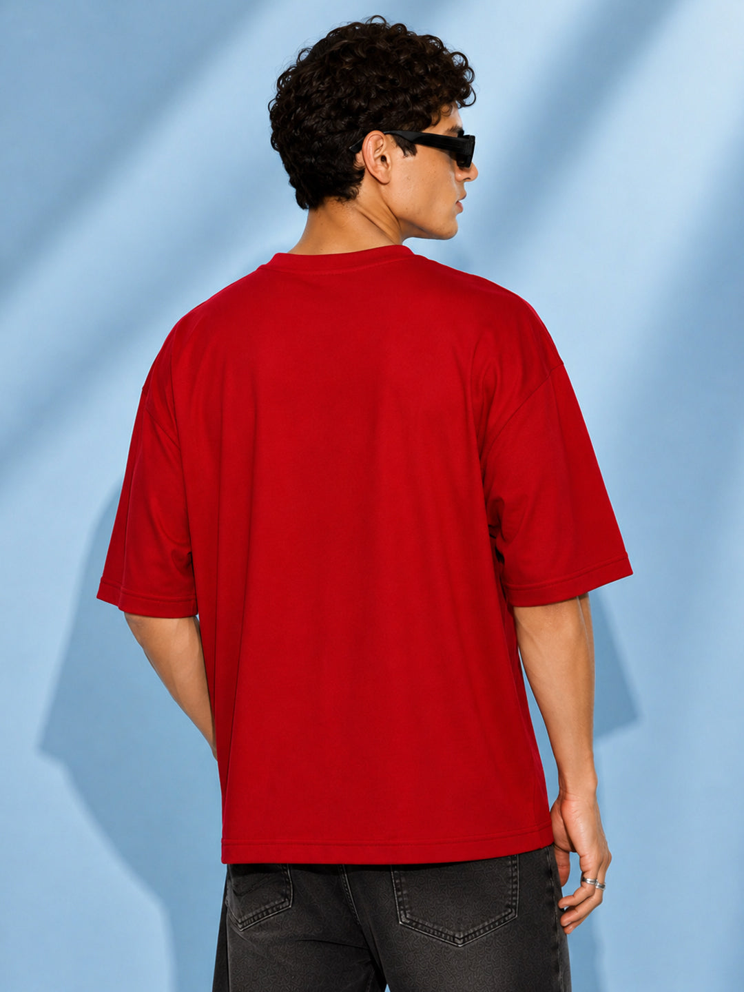 Leotude Men "Loyalty Is A Myth" Red Oversized T-Shirt