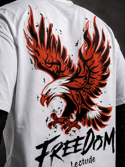 Leotude Men's White Freedom Premium T-Shirt