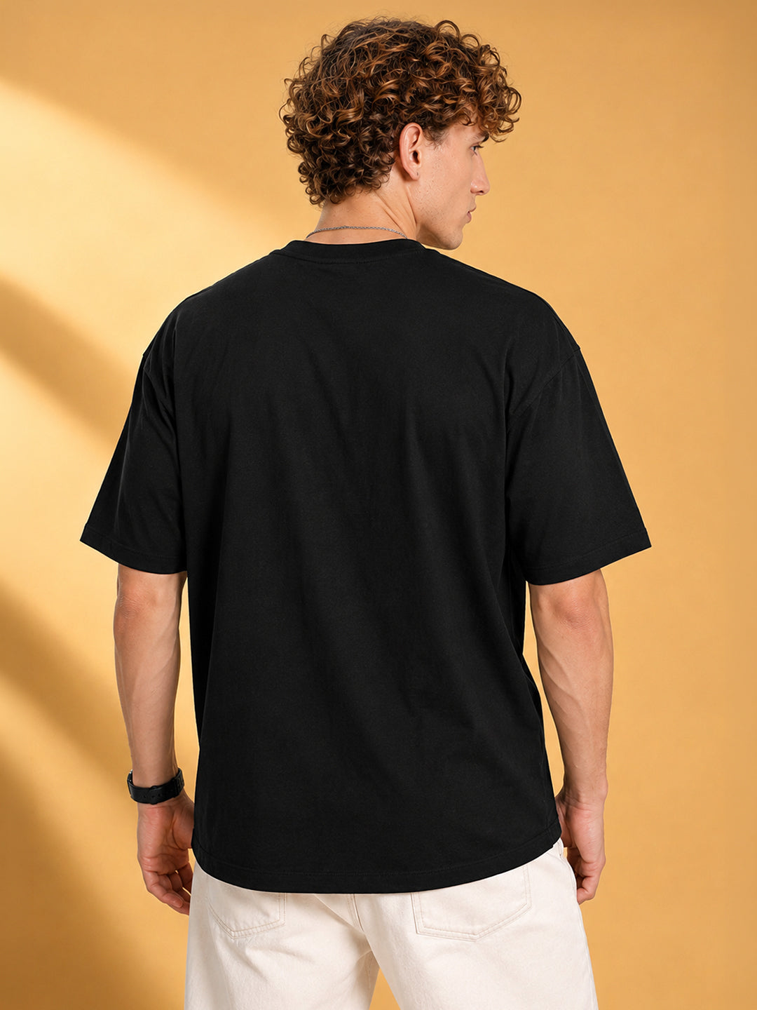 Leotude Men's "Fury" Printed Oversized T-Shirt — Black Streetwear Tee