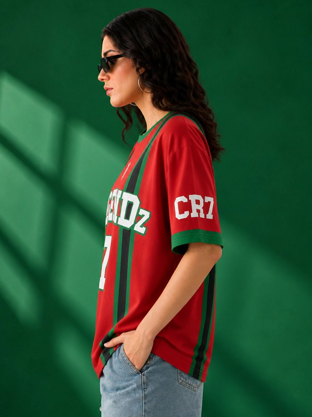 Leotude Women's Red Legendz Printed T-Shirt