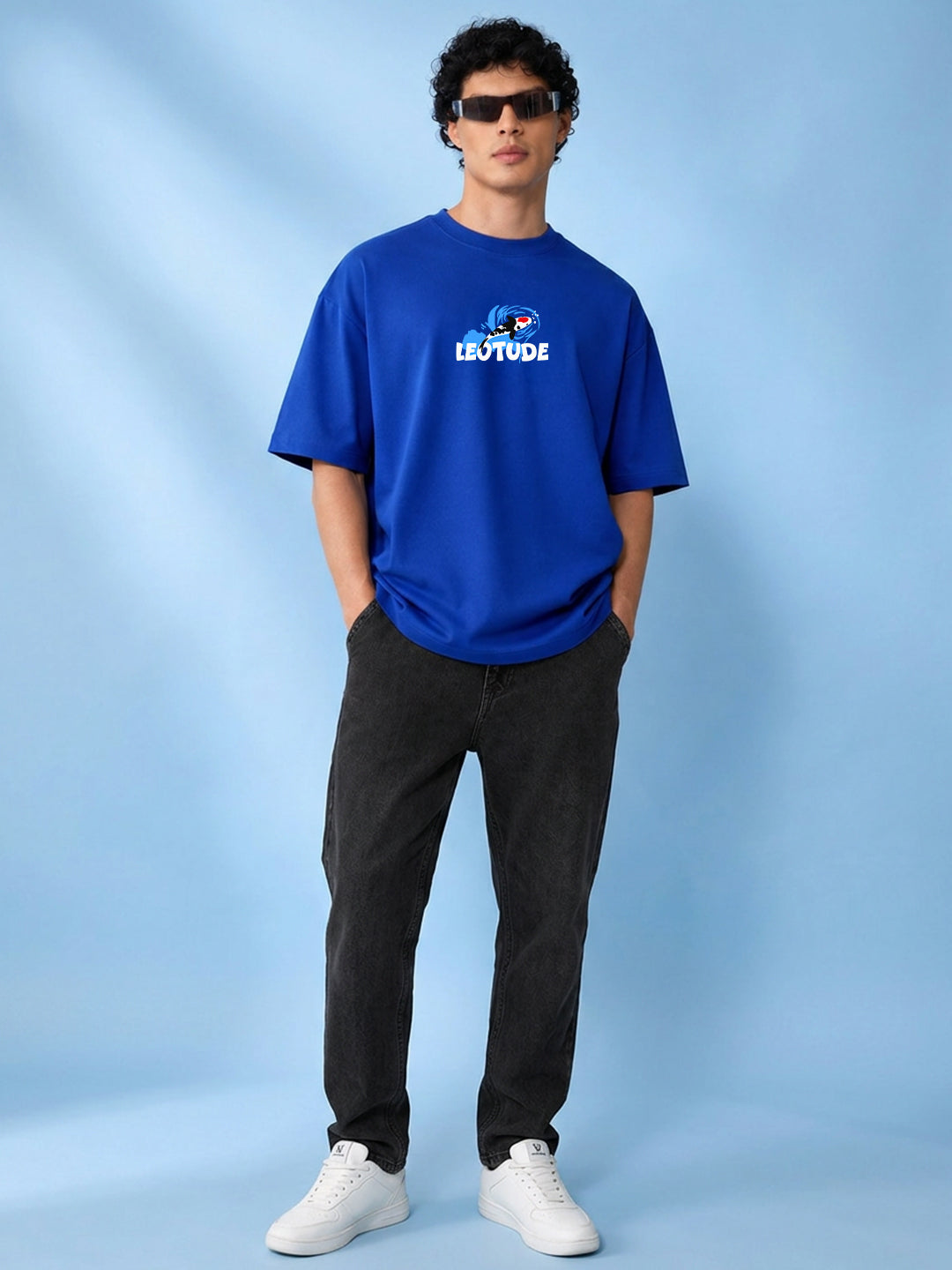 Leotude Men's Royal Blue Go With The Flow T-Shirt