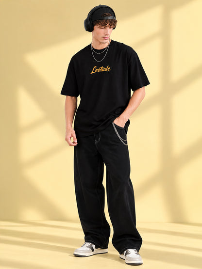 Leotude Men's Black Rodeo Rider T-Shirt