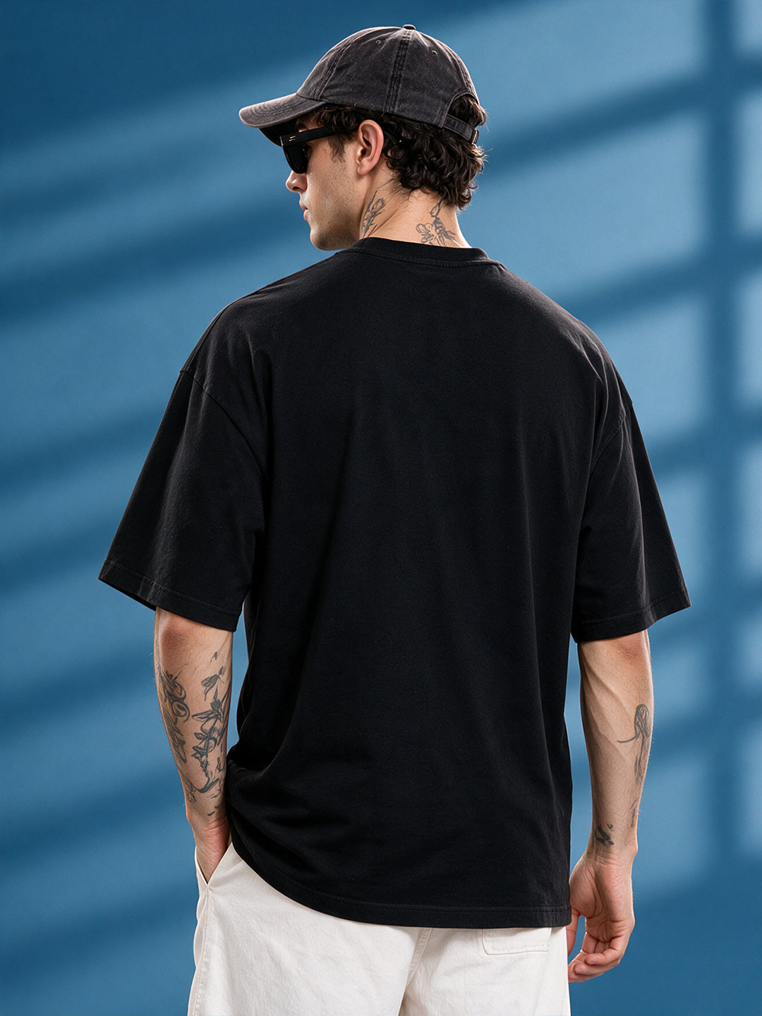 Leotude Men "Sports" Black Oversized T-Shirt