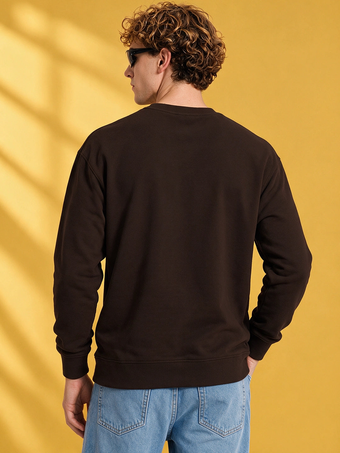 Leotude Brown Icon Graphic Sweatshirt for Men