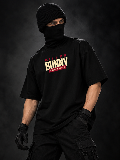 Leotude Men's Black Killer Bunny Elite T-Shirt