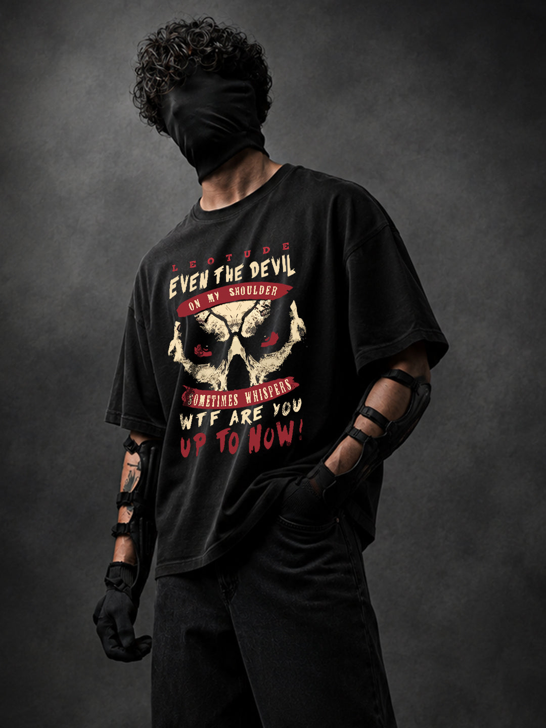 Trond Men's Black Devil On My Shoulder Premium T-Shirt