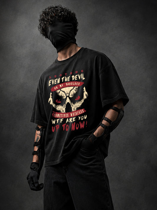 Trond Men's Black Devil On My Shoulder Premium T-Shirt