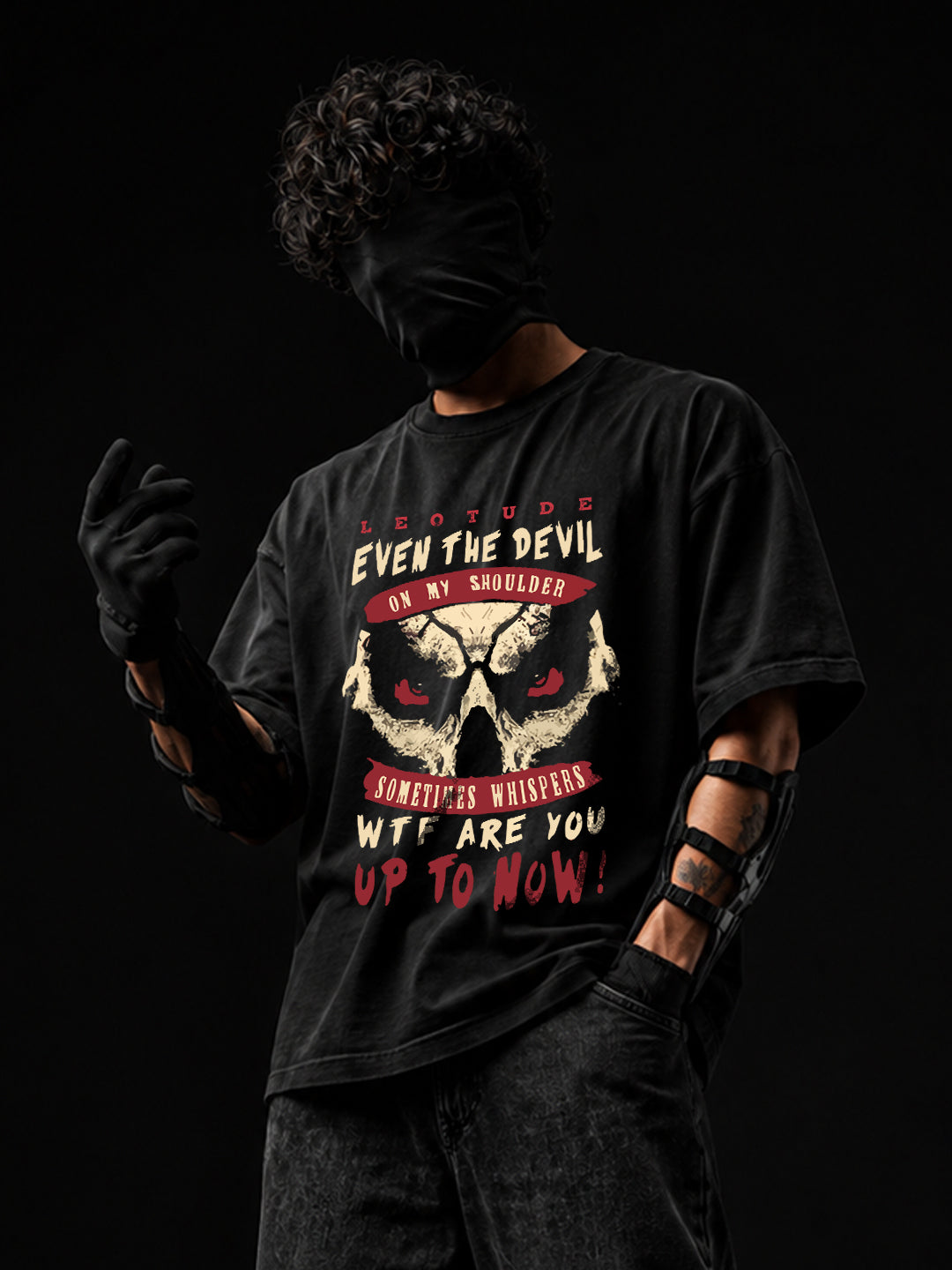 Trond Men's Black Devil On My Shoulder Premium T-Shirt