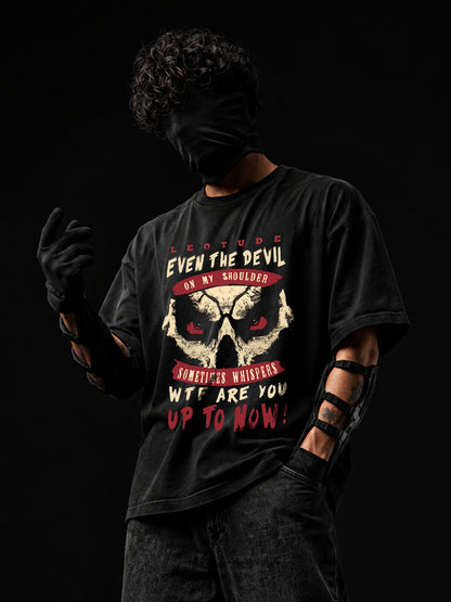 Trond Men's Black Devil On My Shoulder Premium T-Shirt