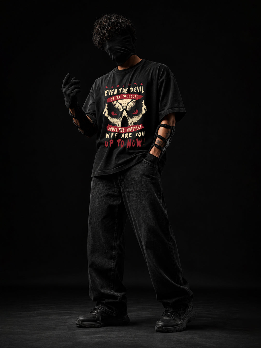 Trond Men's Black Devil On My Shoulder Premium T-Shirt