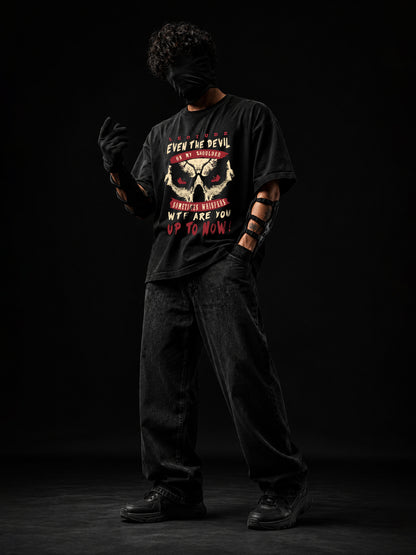 Trond Men's Black Devil On My Shoulder Premium T-Shirt
