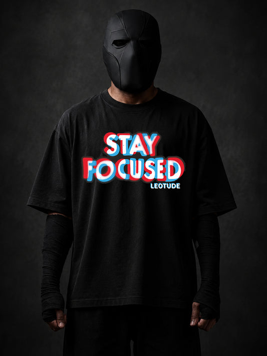 Trond Men's Black Stay Focused Premium T-Shirt