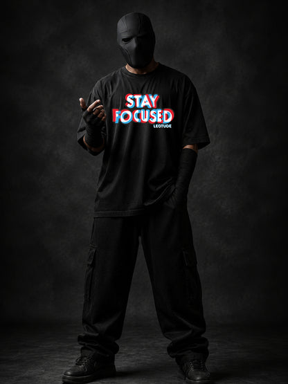 Trond Men's Black Stay Focused Premium T-Shirt