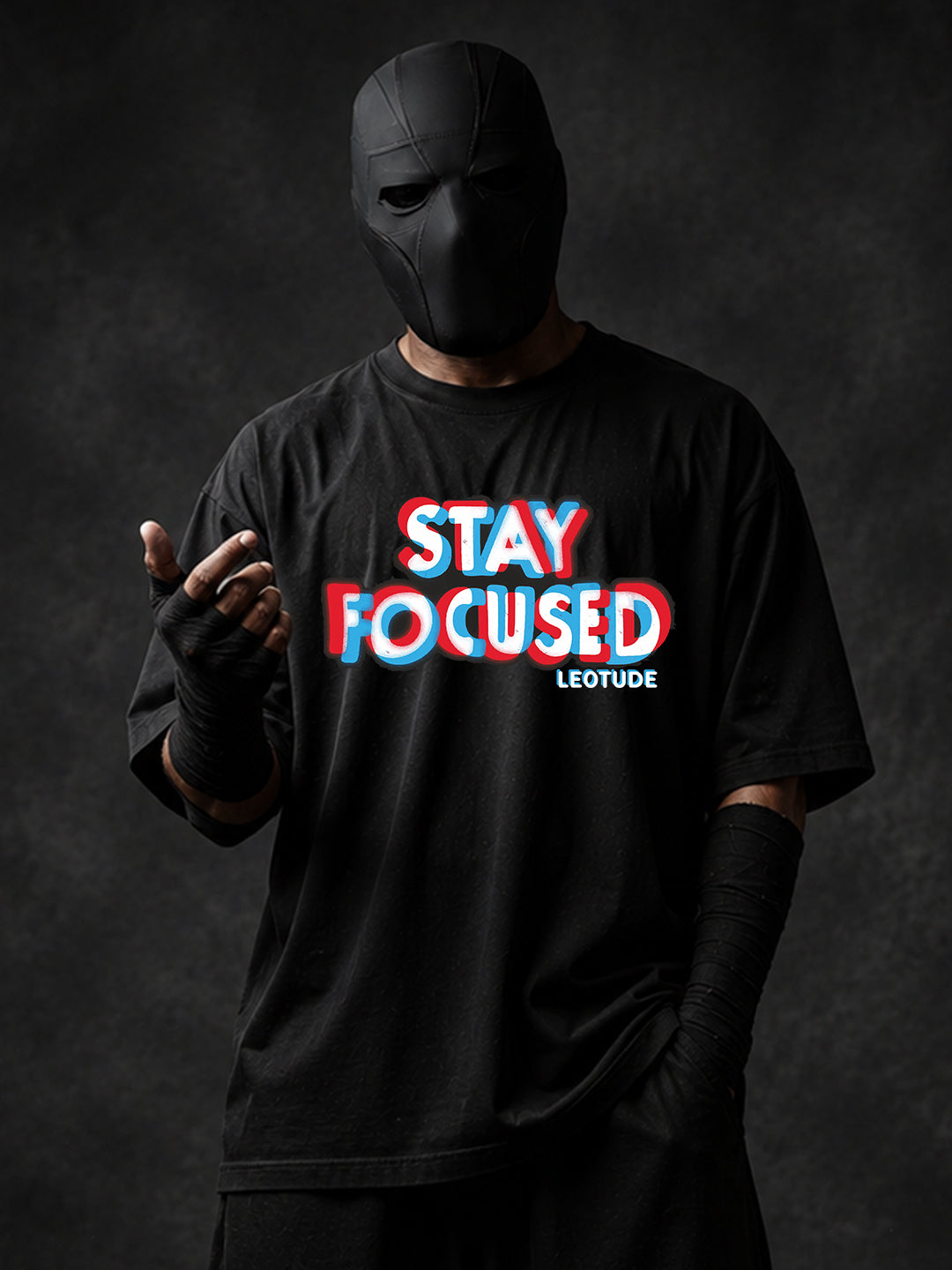 Trond Men's Black Stay Focused Premium T-Shirt