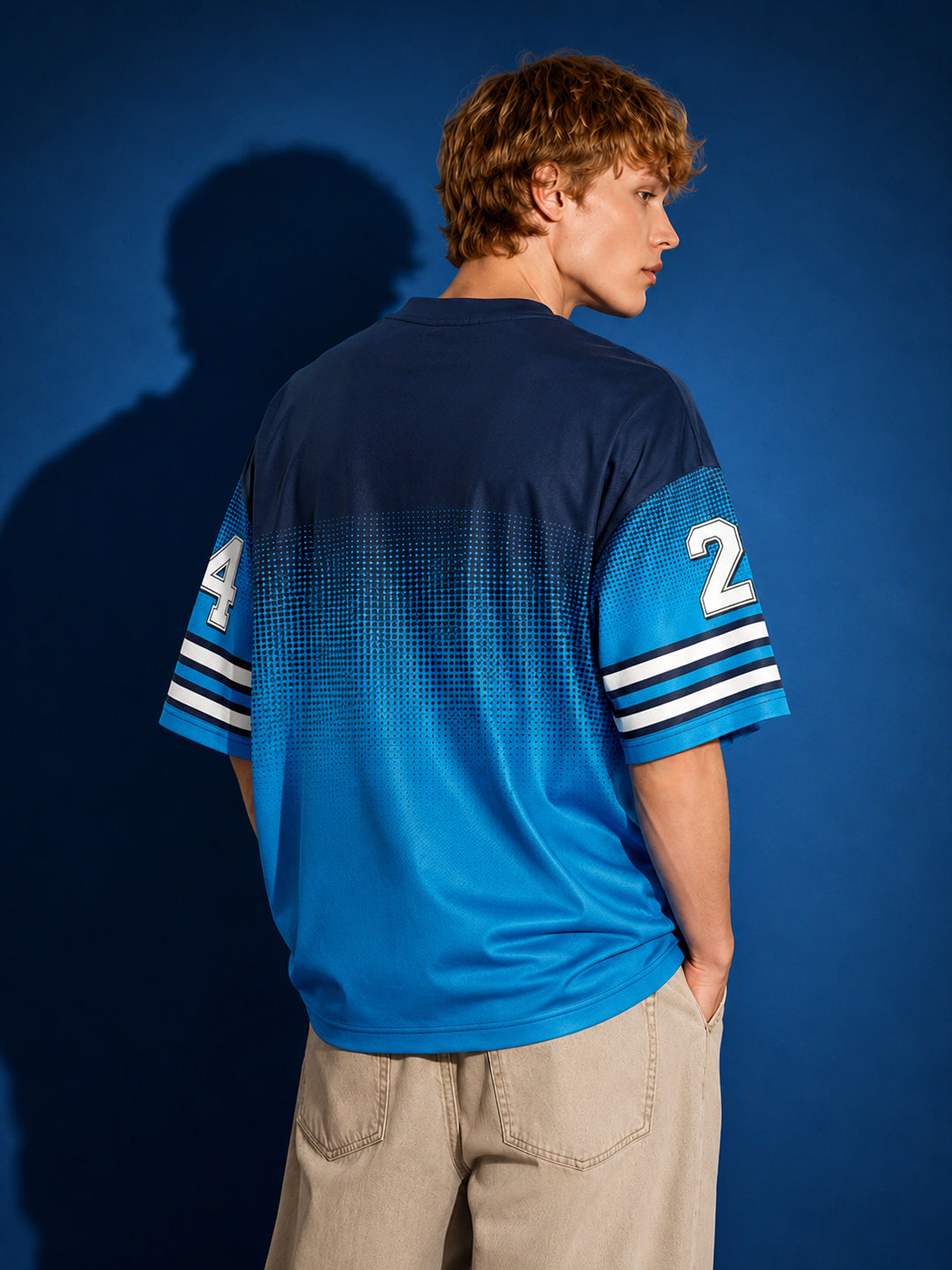 Leotude Men's Blue 24 Printed T-Shirt
