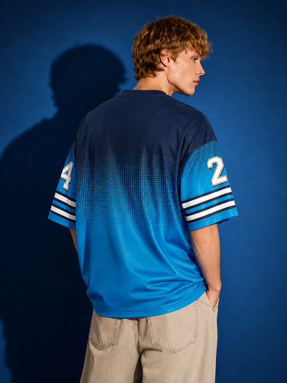 Leotude Men's Blue 24 Printed T-Shirt