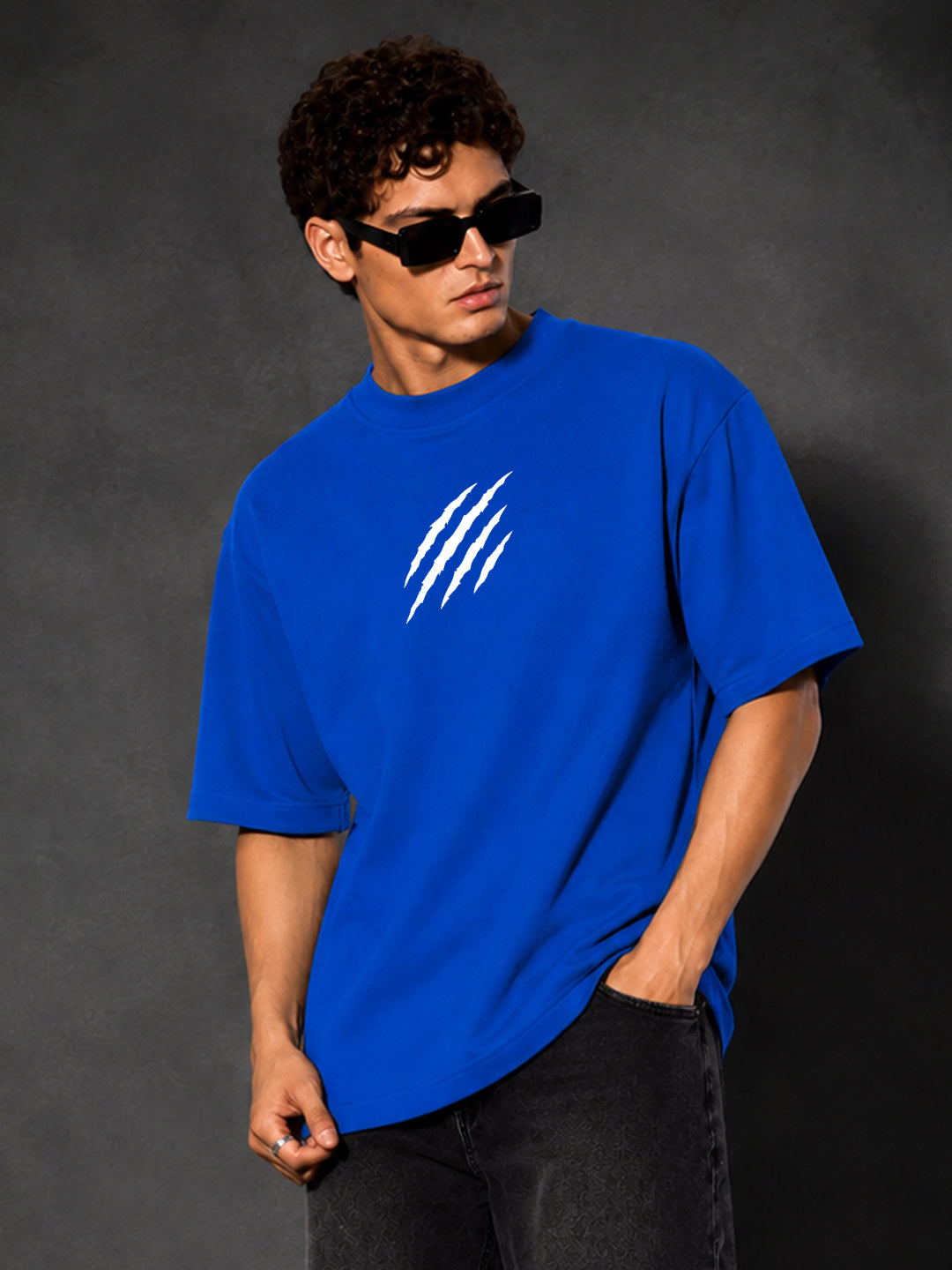 Leotude Men's Blue Claw Mark Premium T-Shirt