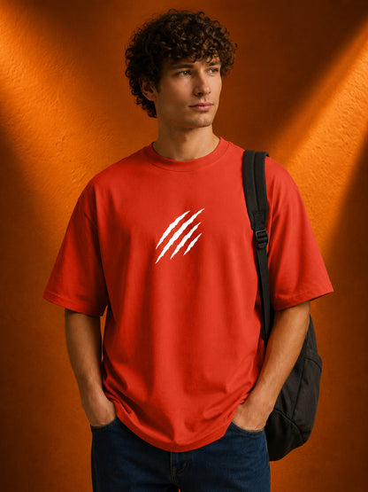 Leotude Men's Orange Claw Mark Premium T-Shirt