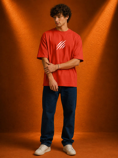 Leotude Men's Orange Claw Mark Premium T-Shirt