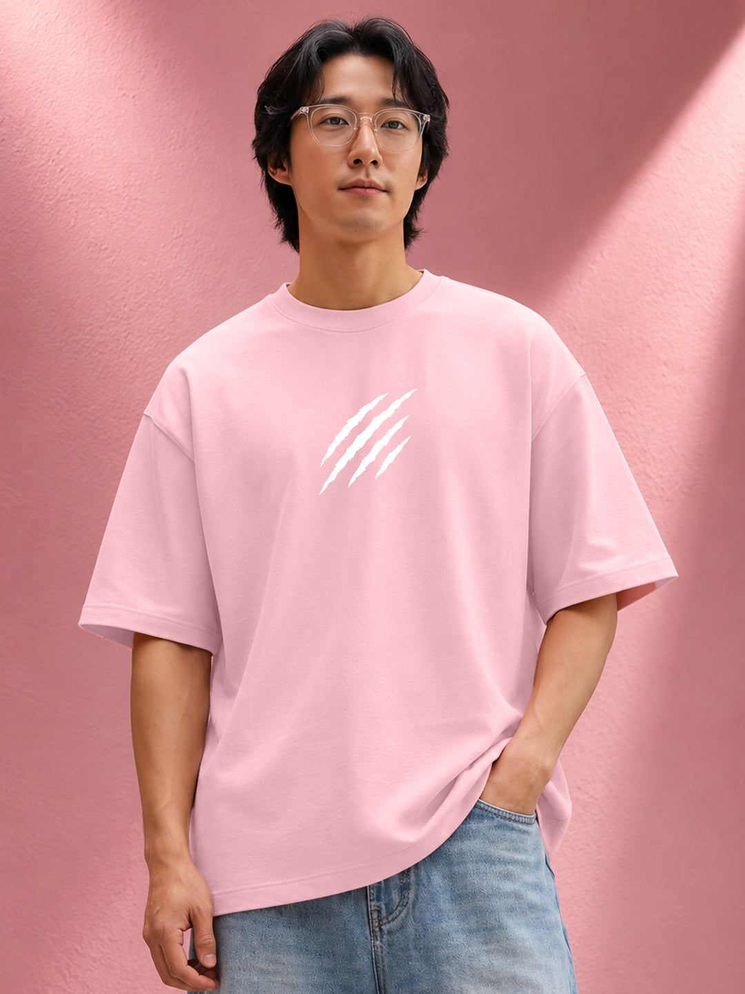 Leotude Men's Pink Claw Mark Premium T-Shirt
