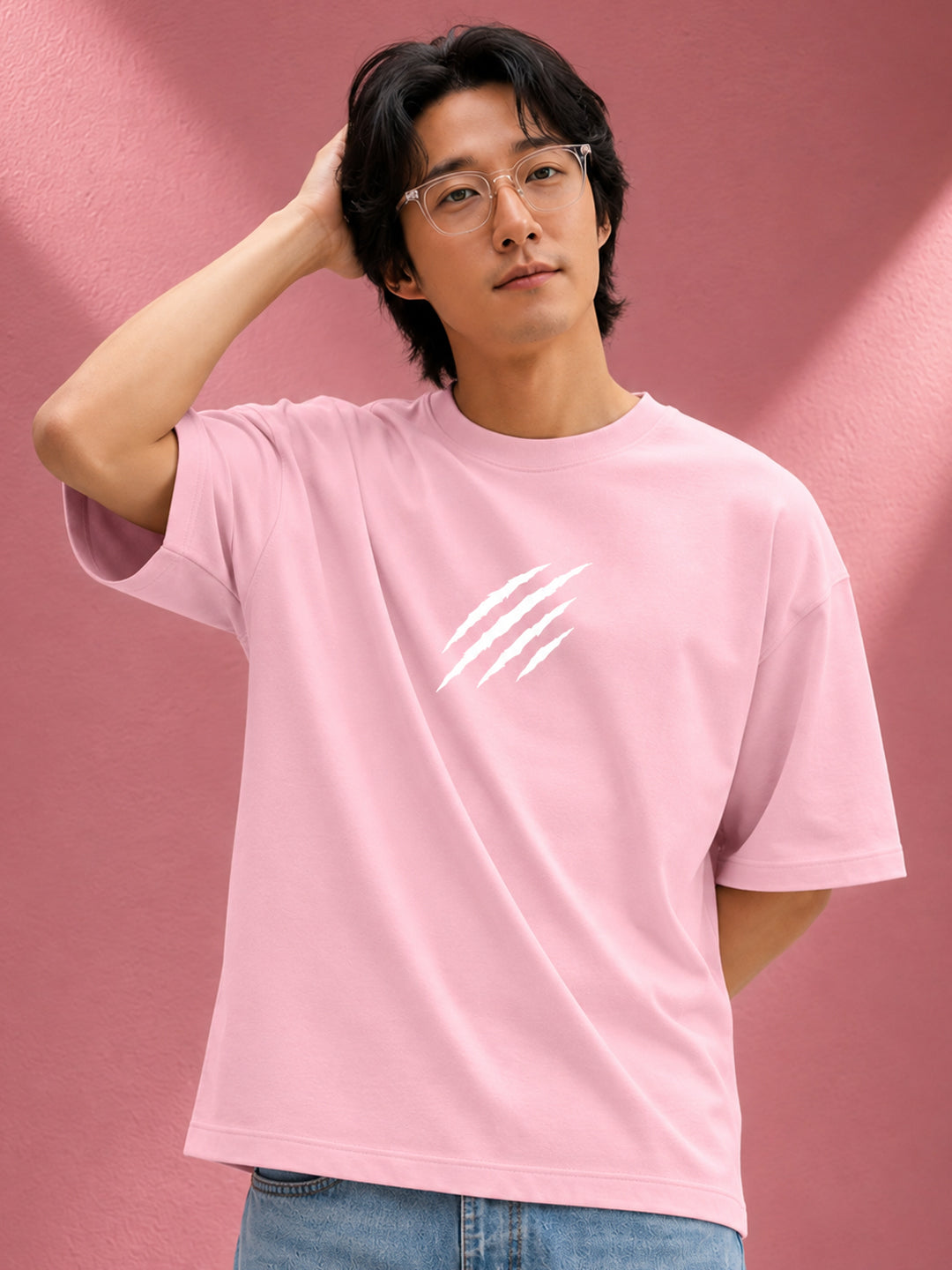 Leotude Men's Pink Claw Mark Premium T-Shirt