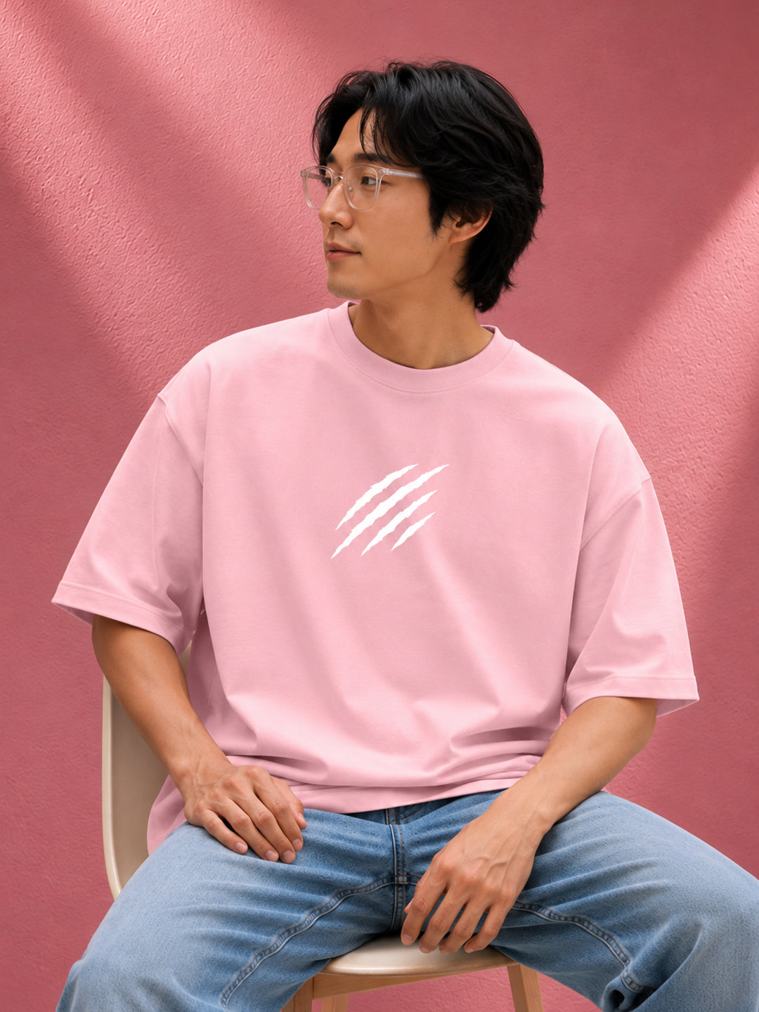 Leotude Men's Pink Claw Mark Premium T-Shirt