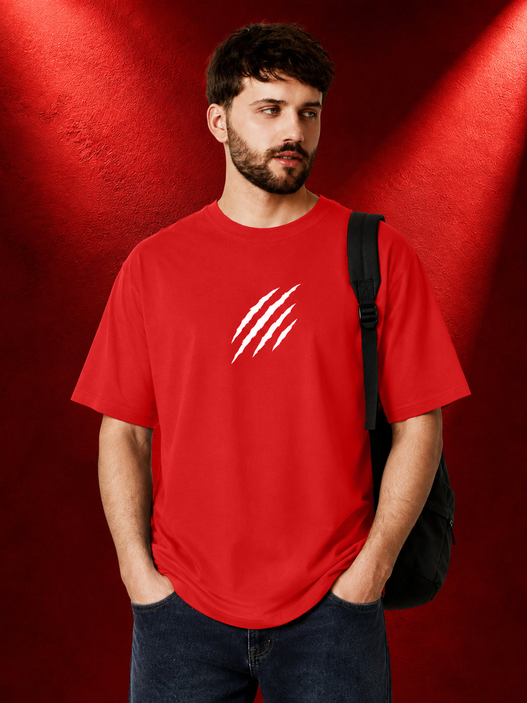 Leotude Men's Red Claw Mark Premium T-Shirt