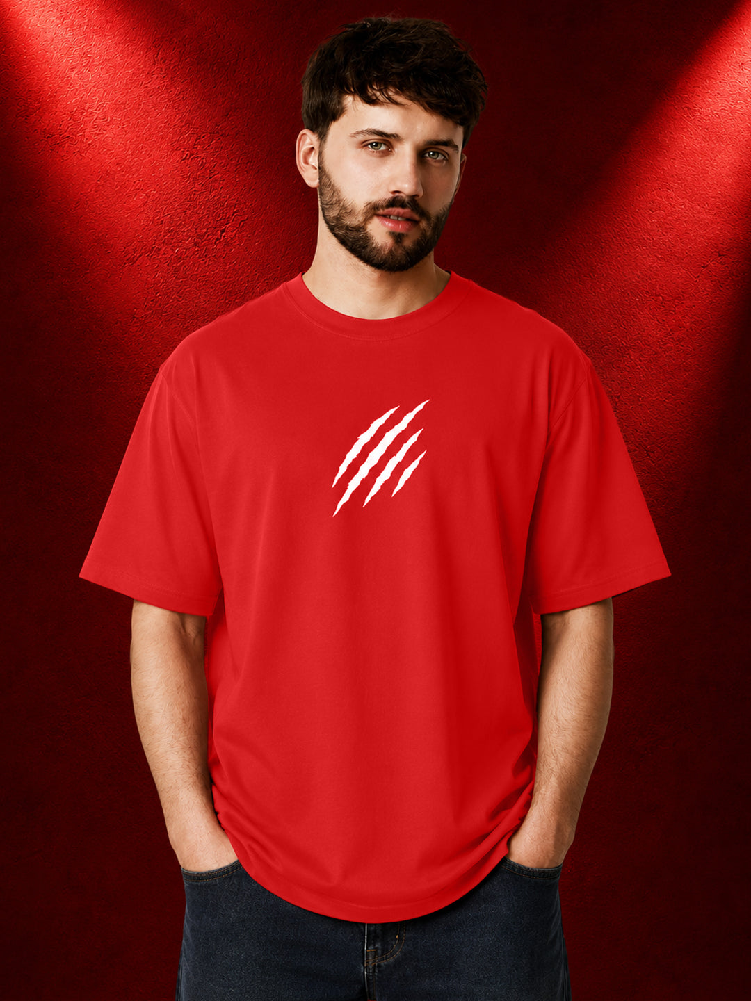 Leotude Men's Red Claw Mark Premium T-Shirt