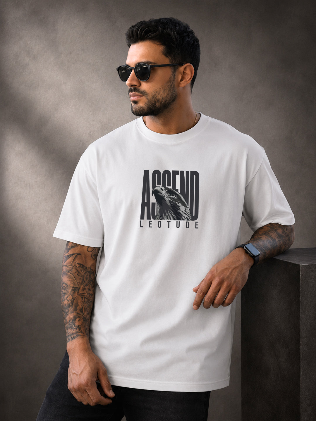 Leotude Men's White Ascend Premium T-Shirt