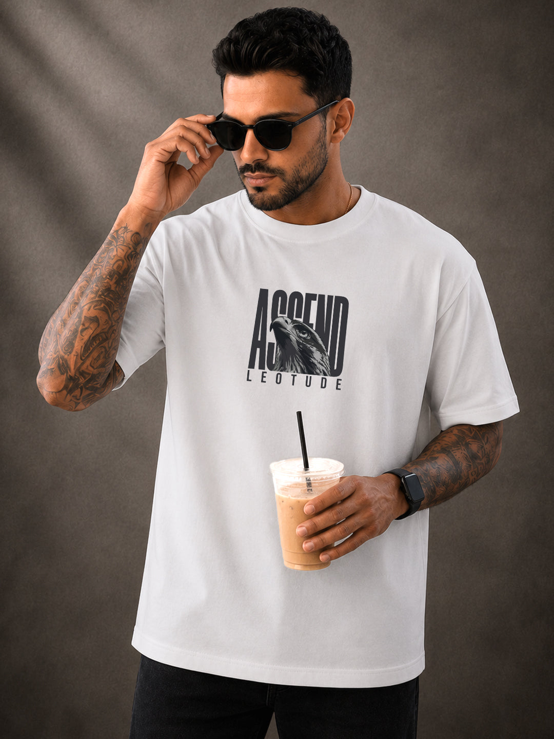 Leotude Men's White Ascend Premium T-Shirt