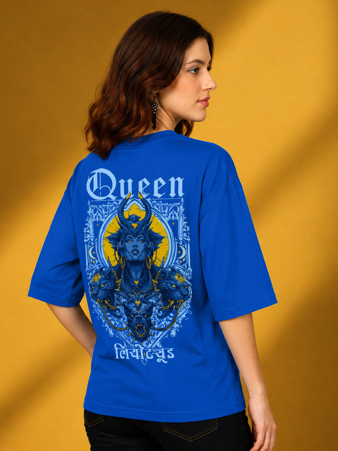 Leotude Women's Blue Queen Premium T-Shirt