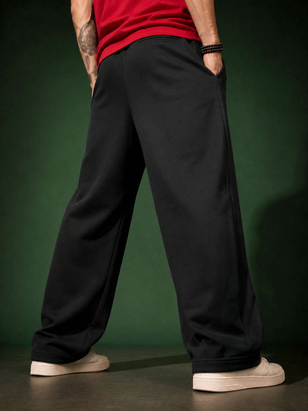 Leotude Men's Black Crocodile Premium Trackpants