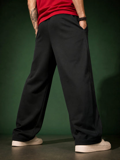 Leotude Men's Black Crocodile Premium Trackpants