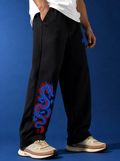 Leotude Men's Black Ryujin Premium Trackpants