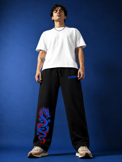 Leotude Men's Black Ryujin Premium Trackpants